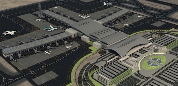 Der Flughafen von Muskat nach Fertigstellung der aktuellen Bauphase bietet Kapazität für 12 Millionen Passagier pro Jahr.