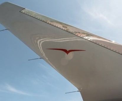 Vistajet-Logo auf Flügelspitze: Die Airline ist sauer.