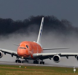 Der dritte Airbus A380 von ANA All Nippon Airways: Immer noch in Europa.