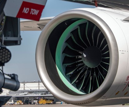 An einem Airbus A321 Neo: GTF-Triebwerk von Pratt &amp; Whitney.