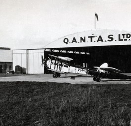 Hangar von Qantas in Brisbane Ende der 1920er-Jahre.