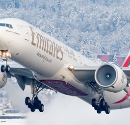 Boeing 777 von Emirates: Flüge an viele Airports in den USA gestoppt.