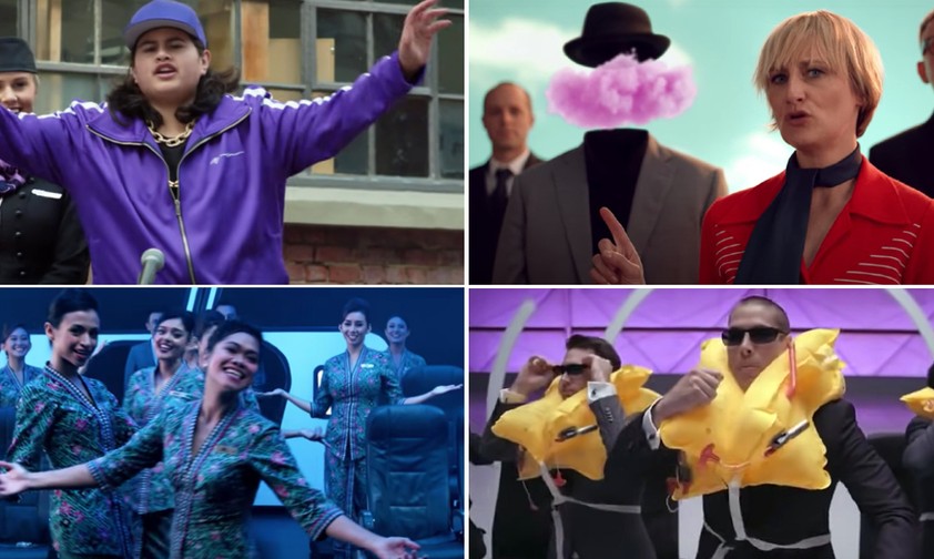 Vier Airlines, vier gesungene Sicherheitshinweise: Schaue Sie sich die Videos an.