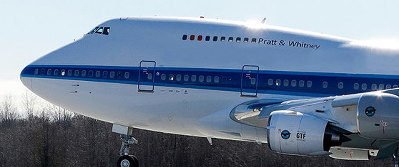 GTF Advantage: Das verbesserte Triebwerk wurde an einer Boeing 747 getestet.