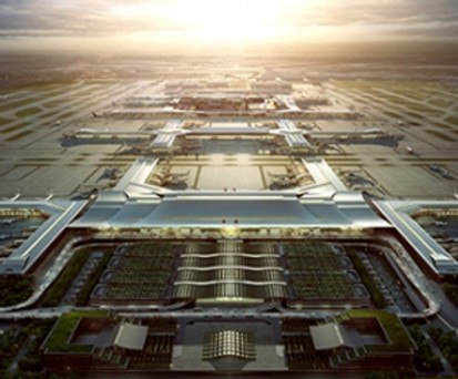 Computermodell des ausgebauten Flughafens: Große Pläne für Xi'an.