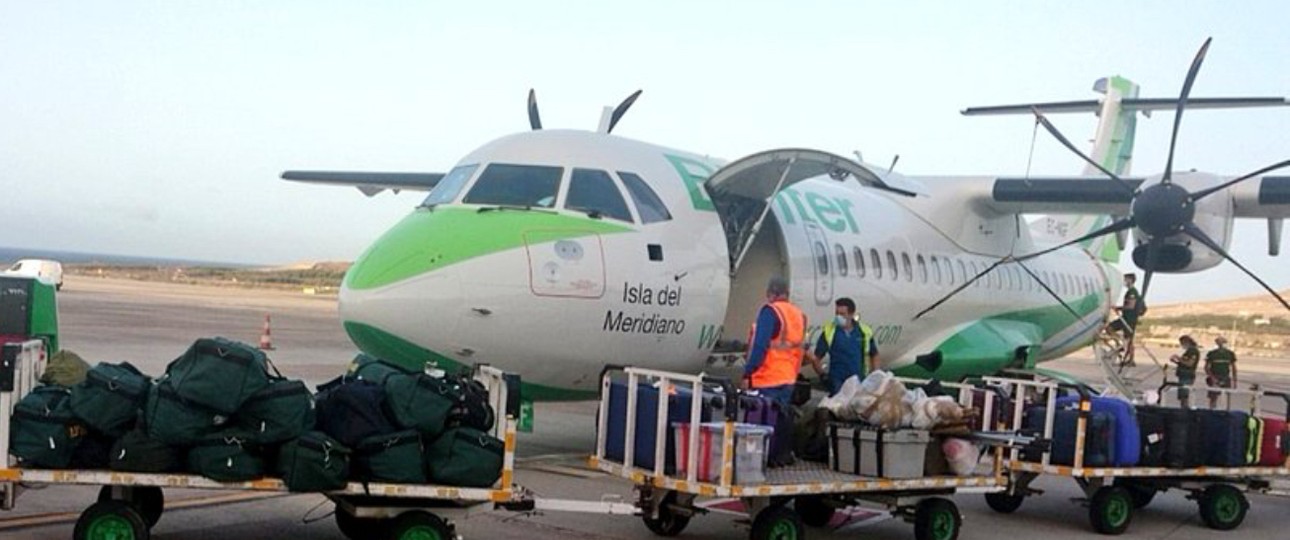 ATR 72 von Binter: Fliegt auch in die Westsahara.