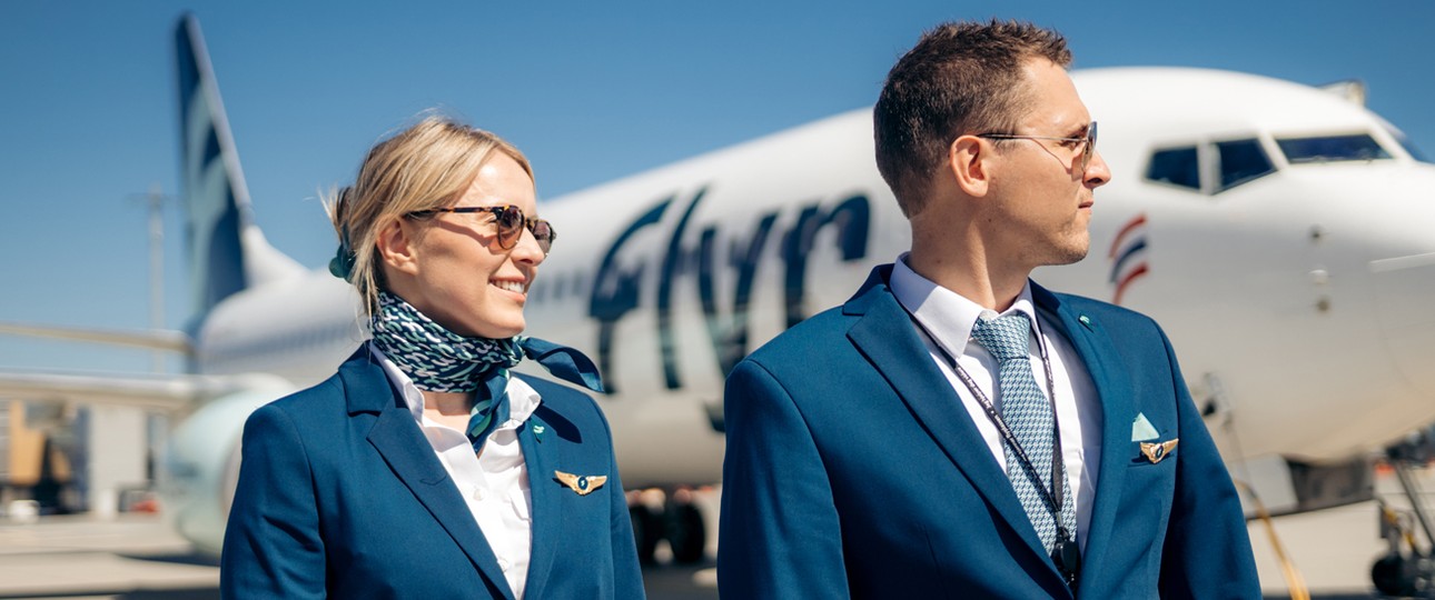 Pilotin und Pilot von Flyr: Ungewisse Zukunft.
