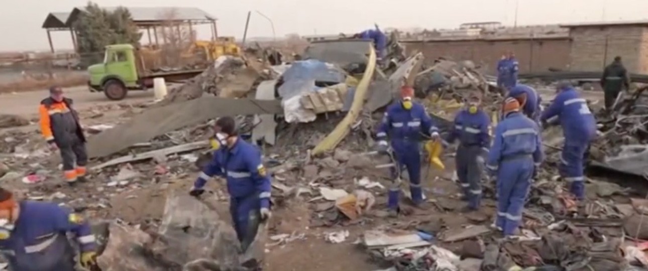 Trümmer von Flug PS752.