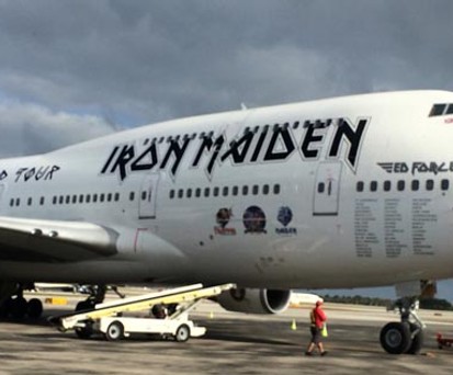 Das ist sie nun, die Boeing 747-400 von Iron Maiden.