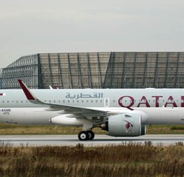 A320 Neo in Hamburg Finkenwerder: Die Golfairline will weniger Exemplare des Fliegers.