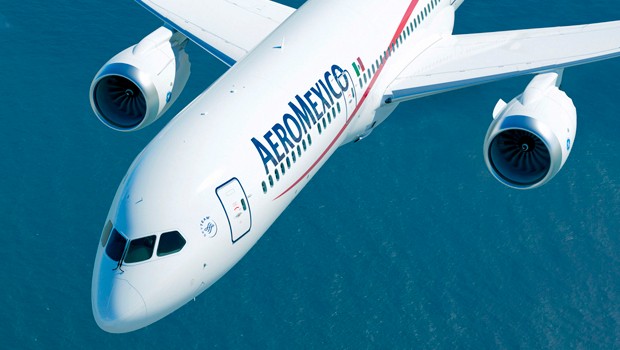 Dreamliner von Aeromexico: Wir mit General-Electric-Turbinen ausgestattet.