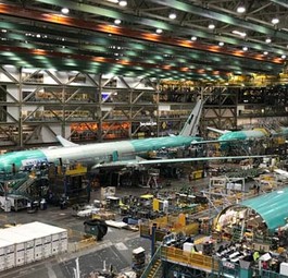 Produktion von Boeing in Everett: Die Amerikaner stehen mit Airbus im Wettstreit.