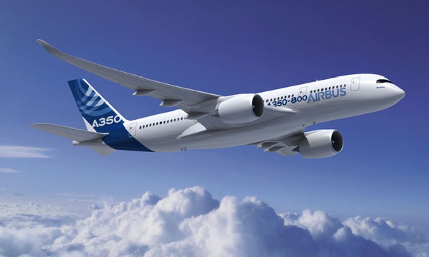 A350 von Airbus: Mit neuer Ultraschalltechnologie Risse in seiner Struktur besser erkennen.