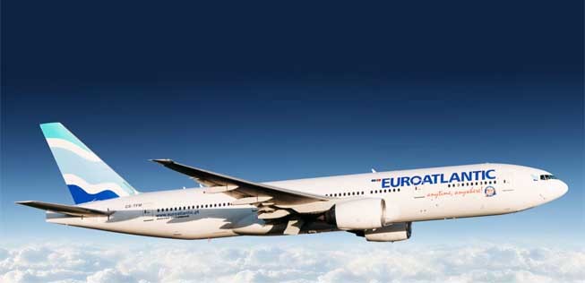 Boeing 777 in den neuen Farben:  Euro Atlantic Airways passt den Look an.