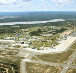Flughafen Goose Bay: Eine Piste ist kaputt.