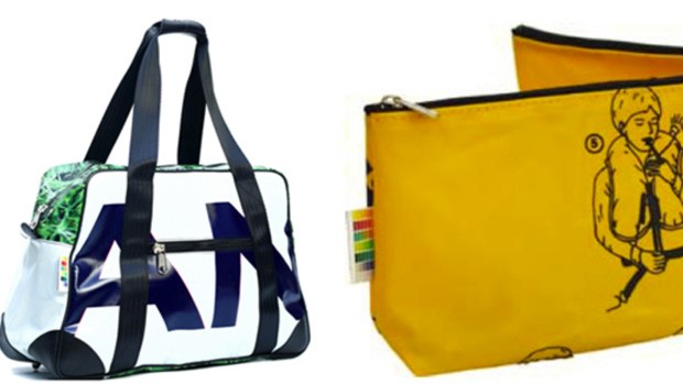 Tasche und Kulturbeutel von Air France.