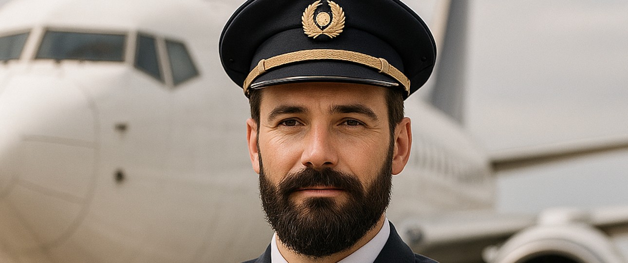 Pilot mit Bart: Die Regeln sind nicht überall gleich.