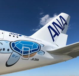 Airbus A380 von ANA: Charterflieger der besonderen Art.