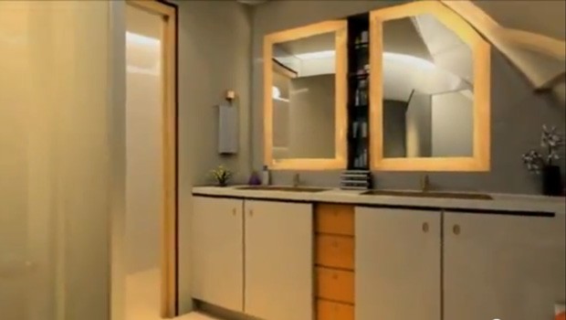 Das Badezimmer im Luxus-A380