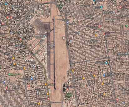 Der Fughafen von Khartoum: Rund herum sind Häuser, es bleibt kaum Platz zum Ausbau.