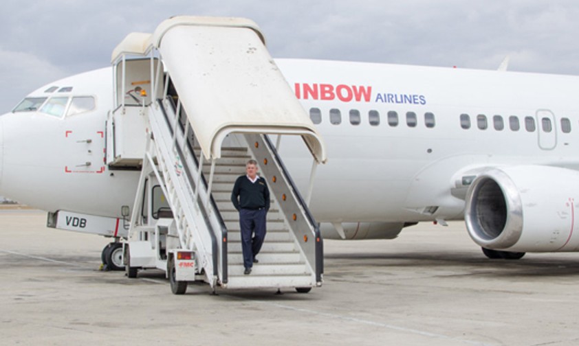 Ehemaliger Flieger von Rainbow Airlines: Von Zimbabwe nach Südafrika.