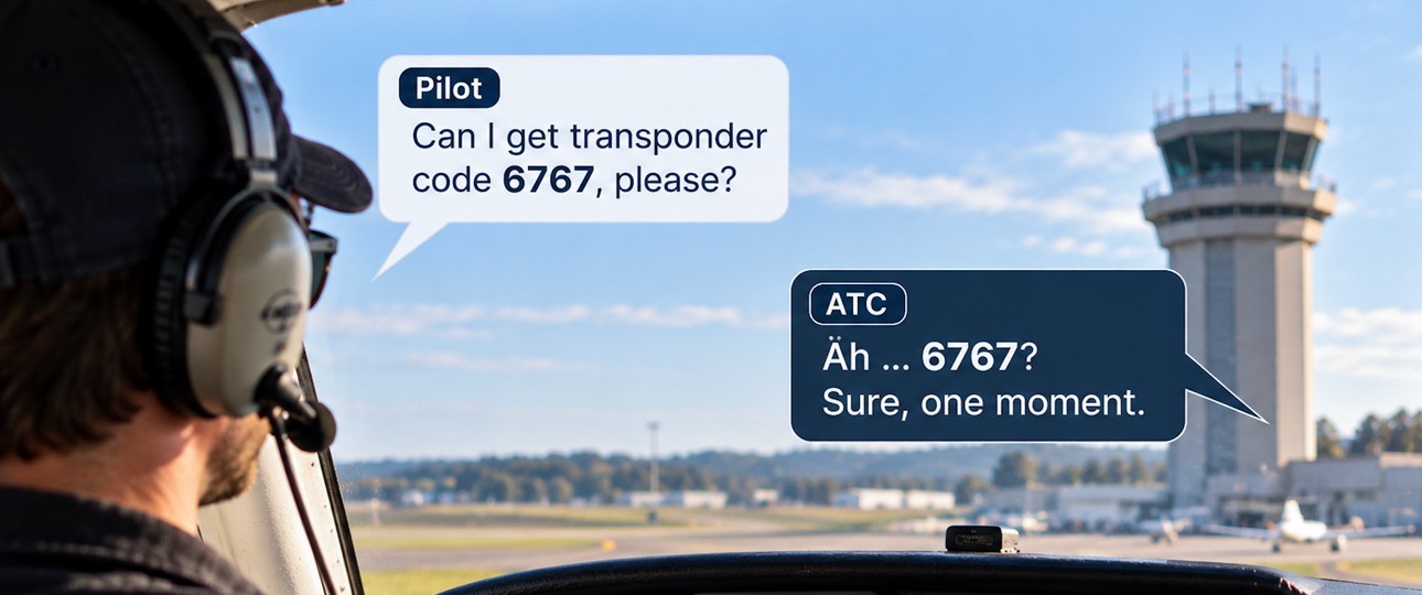 6767 bitte? Der Wunsch wurde dem Piloten erfüllt.