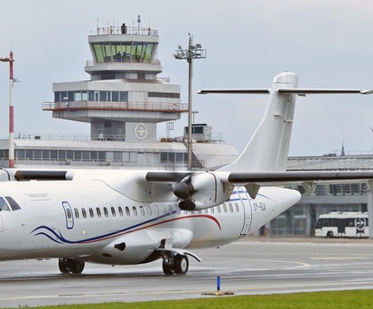 DAT ATR 72 am Flughafen Linz: Die Auslastung der ersten vier Monaten lag deutlich unter den Erwartungen.