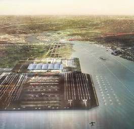 Entwurf des Mega-Airports: Der bekannte Architekt Norman Foster hat den Flughafen an der Themse entworfen.