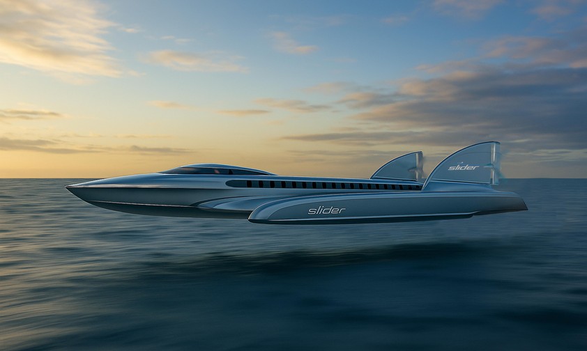 German Slider: So könnte eine 90m Version für 600 Passagiere oder 300 Tonnen Fracht aussehen.