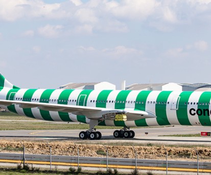 Airbus A330-900 von Condor noch ohne Triebwerke: Erste Ziele sind bekannt.