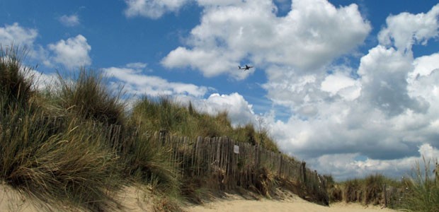 Strand bei Lydd: Im Sommer flogen sechs Charterflieger ab dem Flughafen ab.