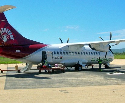 Eine ATR42-500 von Air Madagascar: Die Airline kann fast nur noch im Inland fliegen.