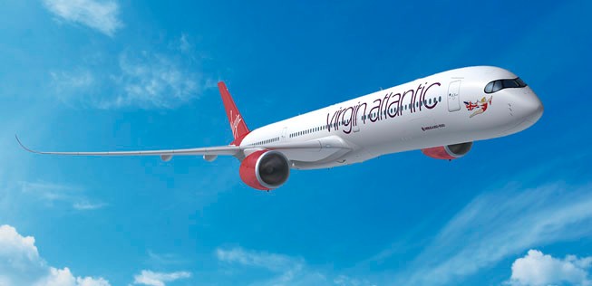 Airbus A350 in den Farben von Virgin Atlantic: Die britische Fluglinie setzt vermehrt auf den europäischen Flugzeugbauer.
