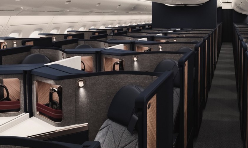 So wird es im Oberdeck der Airbus A380 von British Airways  aussehen: 106 Sitze nur in der Business Class.