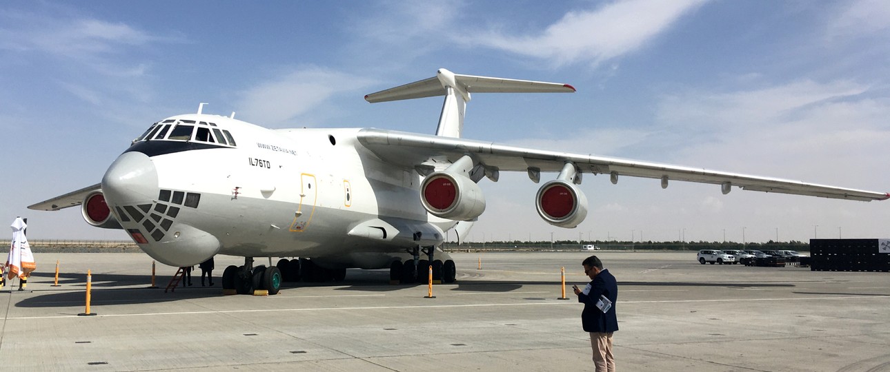 Eine alte Ilyushin Il-76TD (hier bei der Dubai Air Show): Neue Version auch zivil geplant.