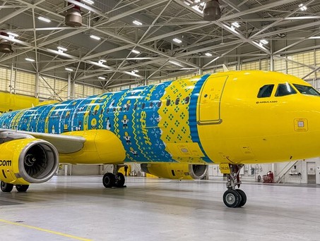 Spirit Airlines Airbus A320: Das Flugzeug wird das Design den ganzen Winter tragen. 
