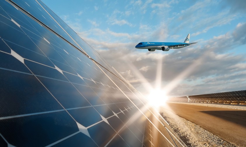klm embraer e195 klm solarpark