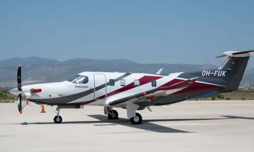 Ein Pilatus PC-12 von Fly 7: Zusammen mit Zela Jet wird das Flugzeug regelmäßig zwischen Griechenland und den Alpen unterwegs sein.