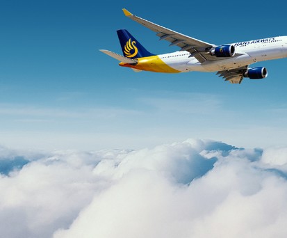 Lackierung am Computer: In Wahrheit war der Jet von Hans Airways weiß.