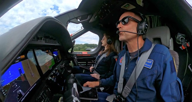 Testflug für die Autoland-Zertifizierung für den Pilatus PC-12: Die Testcrew musste nicht eingreifen. 