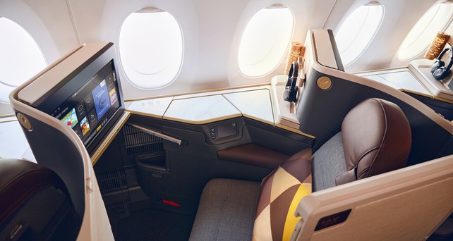 Business Class von Etihad: Im Value-Tarif ist die Platzauswahl nicht mehr kostenlos.