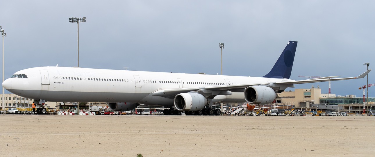Die D-AIHV, hier Mitte Mai 2026 beim Stopp in Palma de Mallorca: Schon keine Hinweise mehr auf Lufthansa.