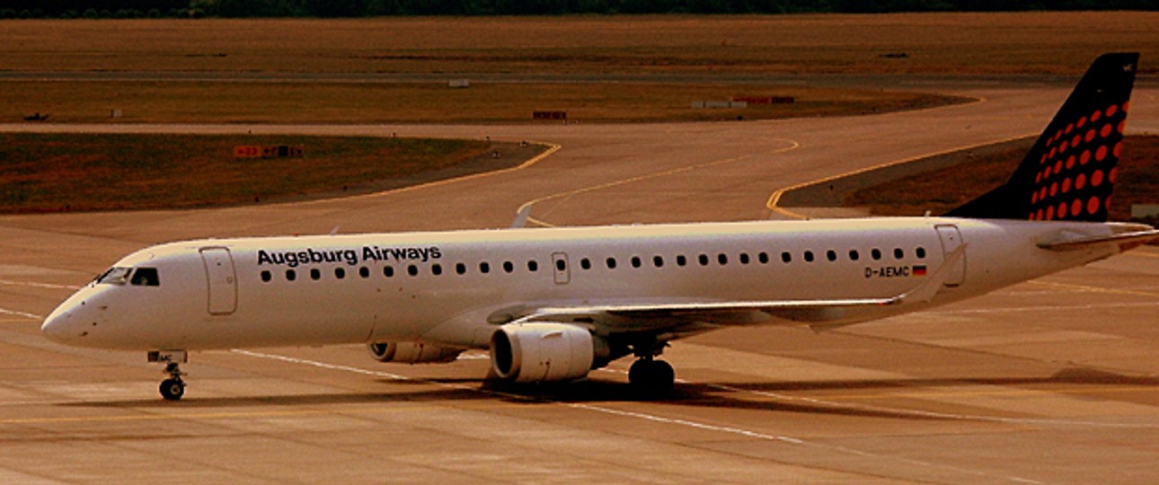 Embraer von Augsburg Airways: Das Ende der Airline ist besiegelt.
