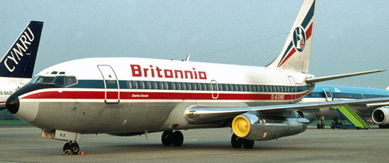 Boeing 737 der Airline Britannia im Jahre 1985: Jet mit Geschichte
