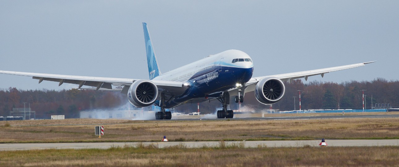 Landung in Frankfurt: Die erste Boeing 777X kam am 18. November am frühen Nachmittag an.