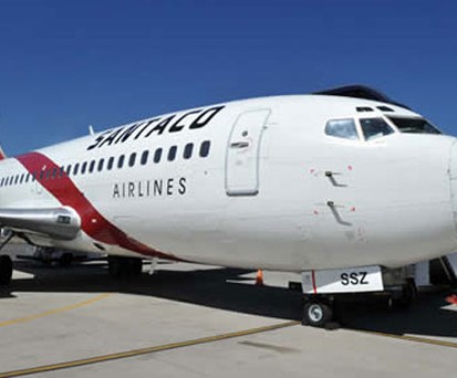 Santaco-Flieger beim Erstflug: Noch kann man keine Tickets kaufen.