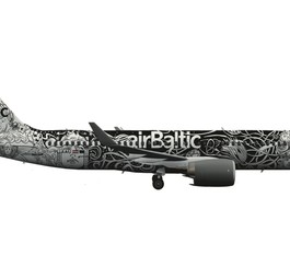 Die 21 Finalisten im Design-Wettbewerb für die Speziallackierung von Air Baltics 50. Airbus A220-300.