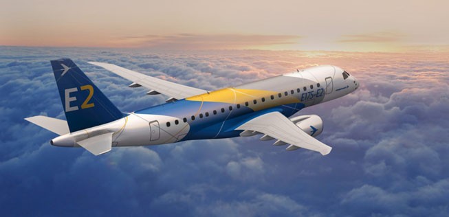 Zum Start braucht der E2-195 eine Piste von mindestens 1650 Metern Länge. Das Flugzeug ist 41,5 Meter lang, die Spannweite beträgt 33,7 Meter. Das maximale Startgewicht beträgt 56,2 Tonnen.