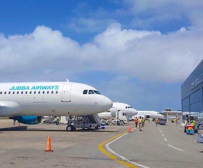 Flugzeuge in Mogadishu: Der Flughafen hat ein neues Terminal.