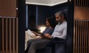 Allegris-Doppelsuite an Bord des Airbus A350 von Lufthansa: Flugbegeleitnede kritisieren Enge.